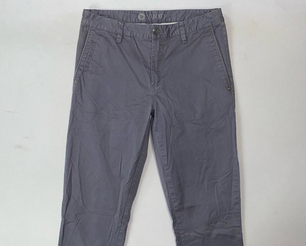 Vuori V433 Men's All Ways Chino Slim Athletic Fit Pants. Washed Gray, 30X30. GUC